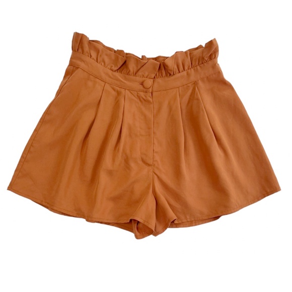 Lovers + Friends Paperbag Tati Shorts Rust Medium - Picture 4 of 13